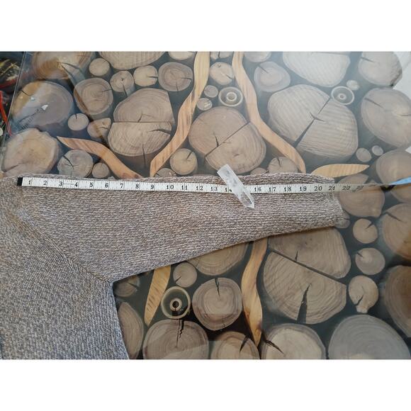 Simply Natural Alpaca Blend Openfront Cardigan Gray White Beige Made in Peru XL - Picture 6 of 10